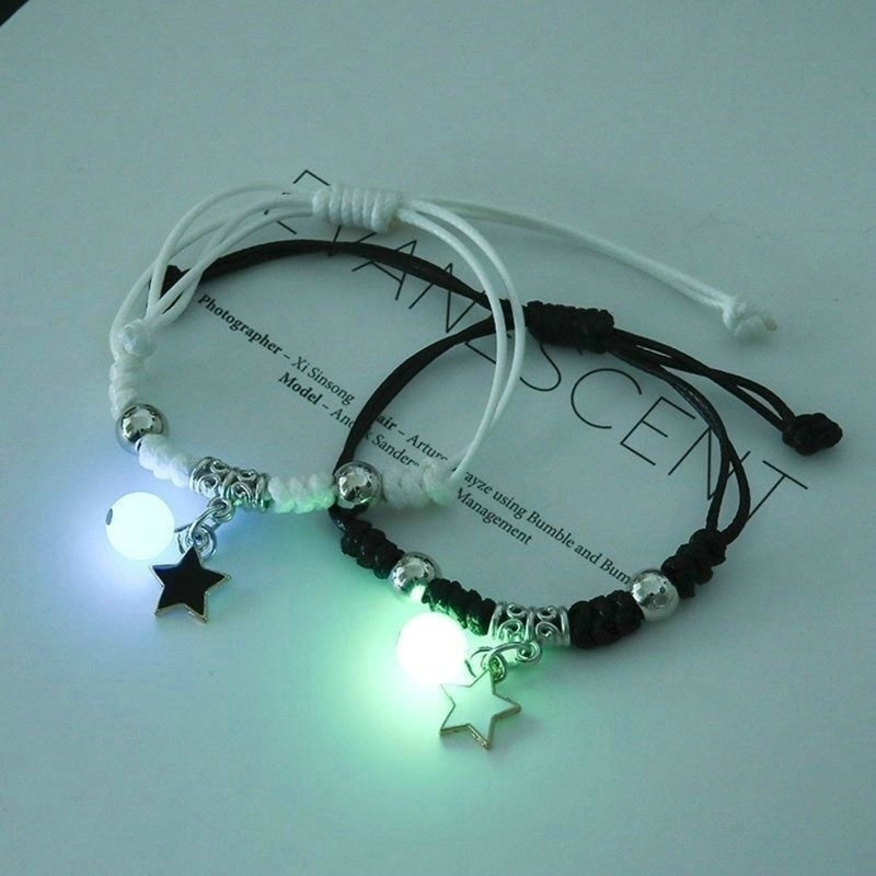 Luminous Moon Star Bracelet Set
