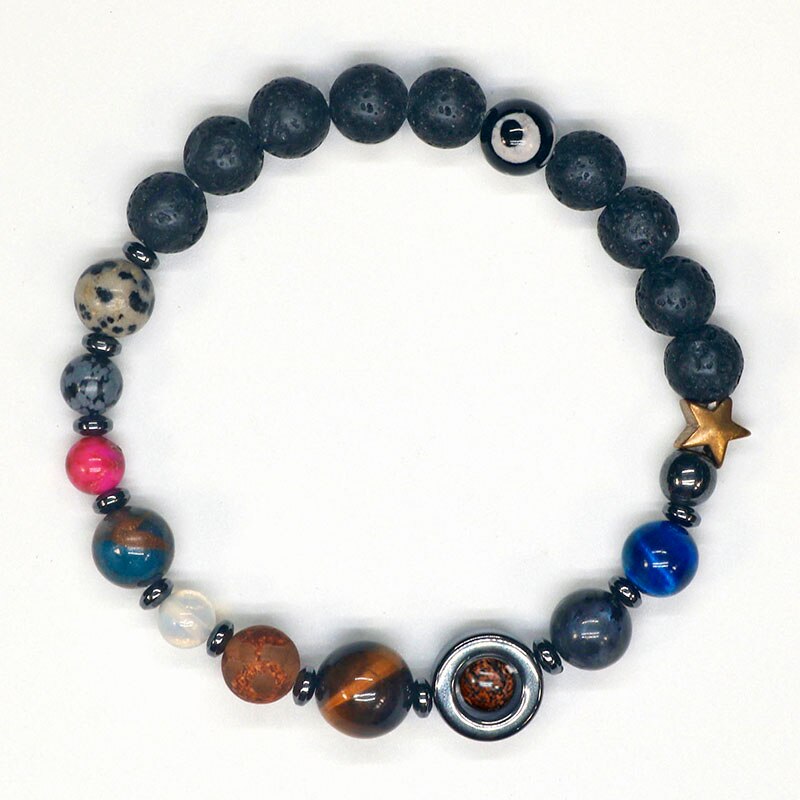 Black Hole Solar System Crystal Beaded Bracelet