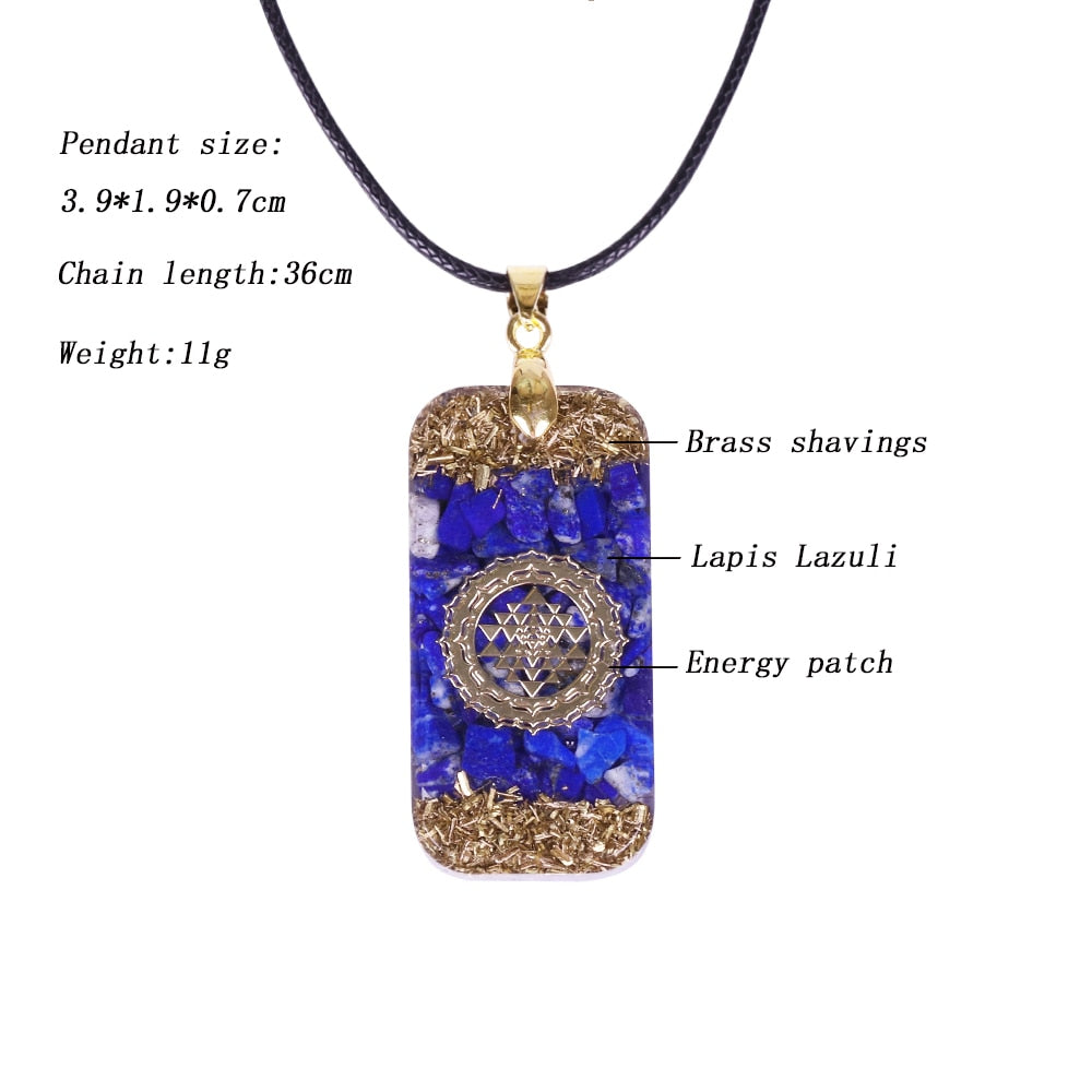 Orgonite Energy Pendant - Natural Lapis Lazuli
