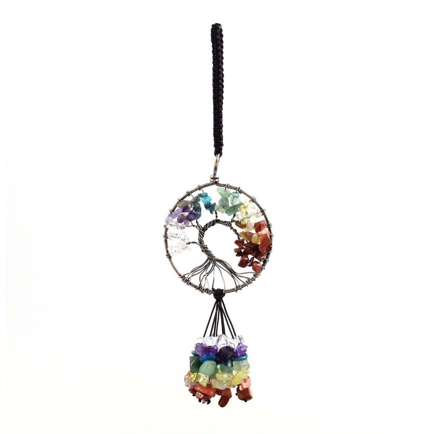 Healing Crystal Tree Of Life Car Ornament