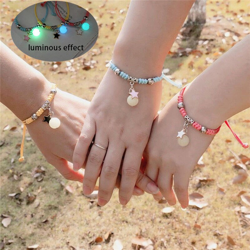 Luminous Moon Star Bracelet Set