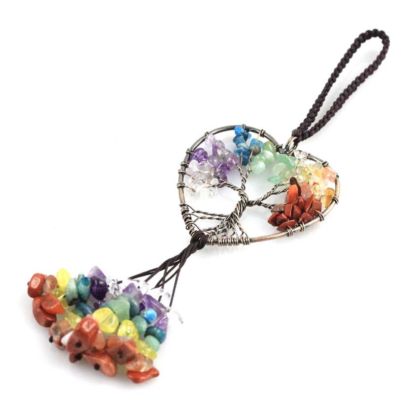 Healing Crystal Tree Of Life Car Ornament