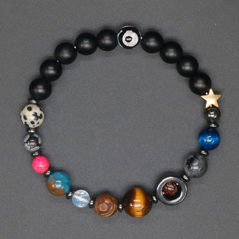 Black Hole Solar System Crystal Beaded Bracelet