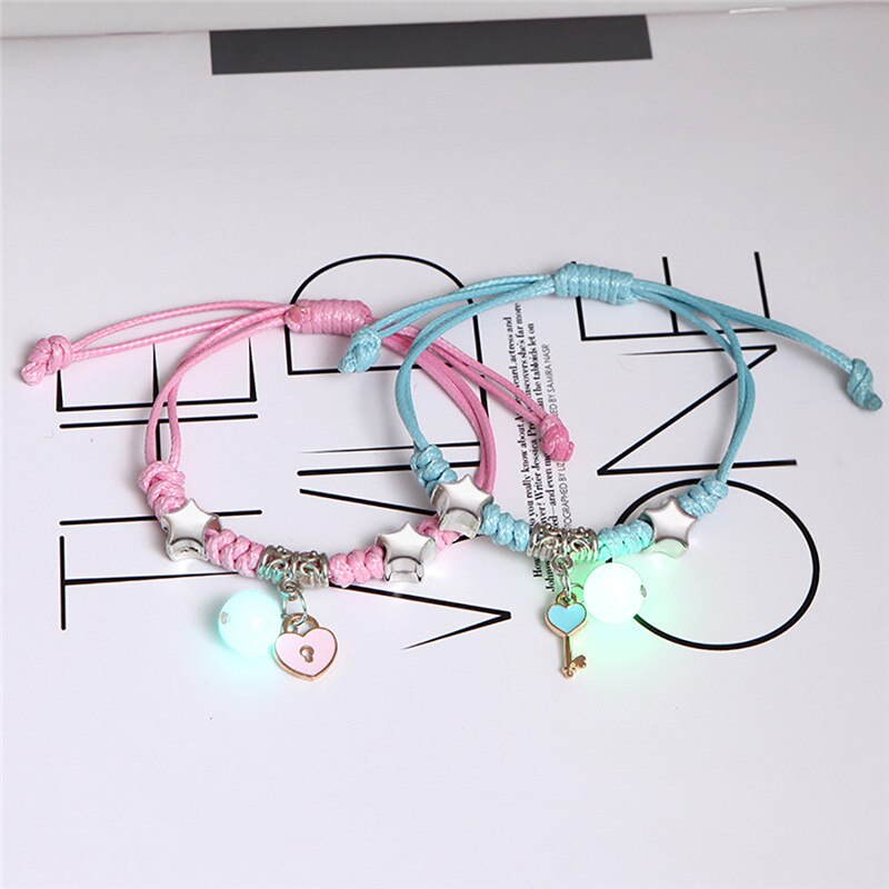 Luminous Moon Star Bracelet Set