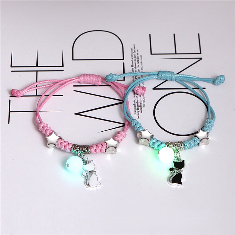 Luminous Moon Star Bracelet Set