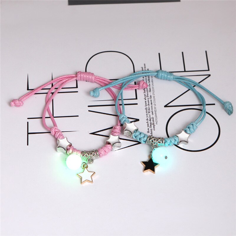 Luminous Moon Star Bracelet Set