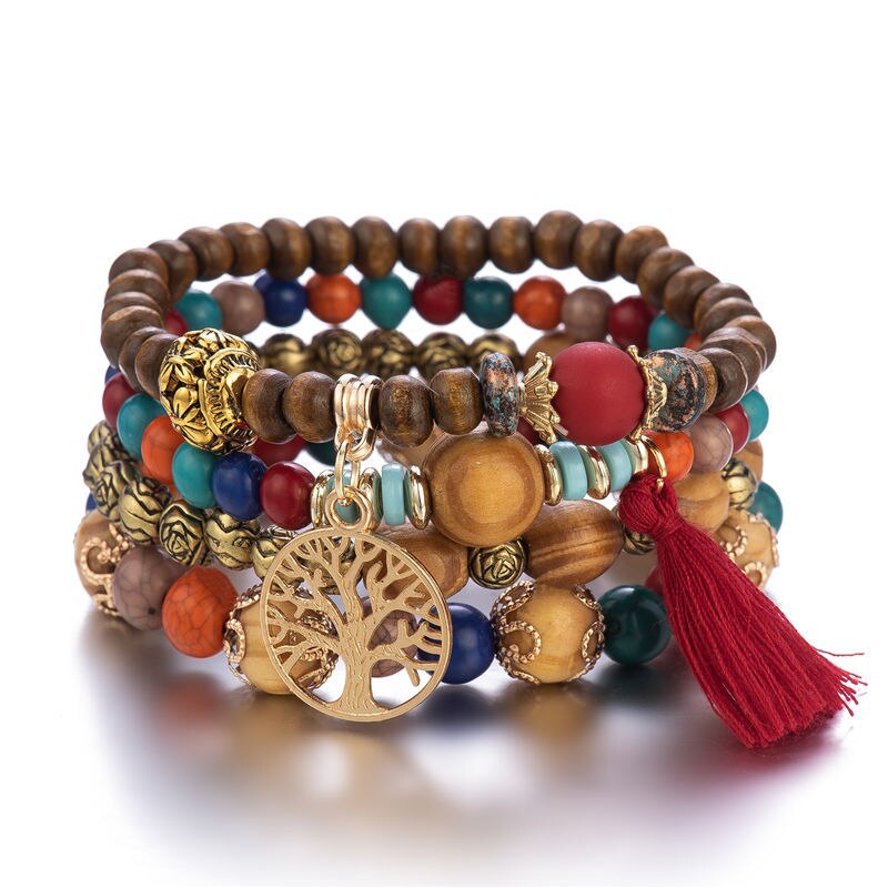 Boho Multilayer Beaded Bangles