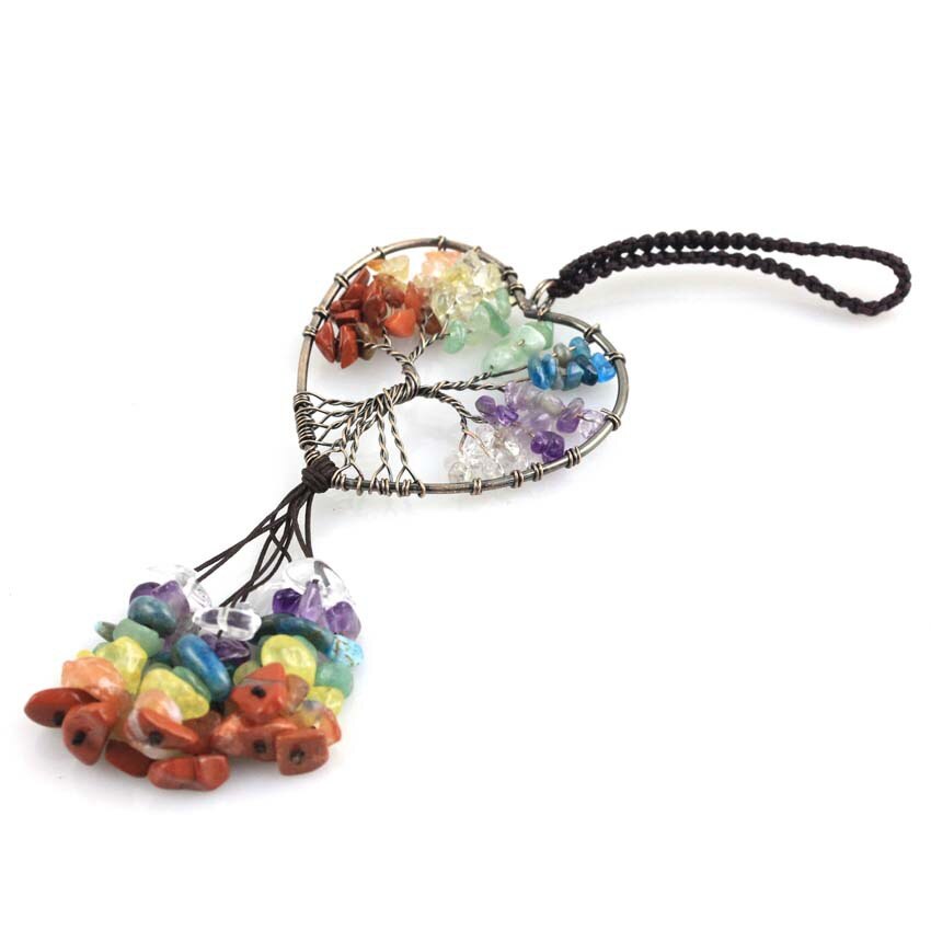 Healing Crystal Tree Of Life Car Ornament