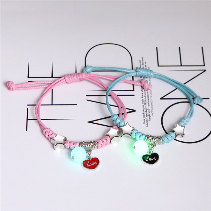 Luminous Moon Star Bracelet Set