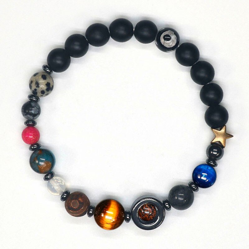 Black Hole Solar System Crystal Beaded Bracelet