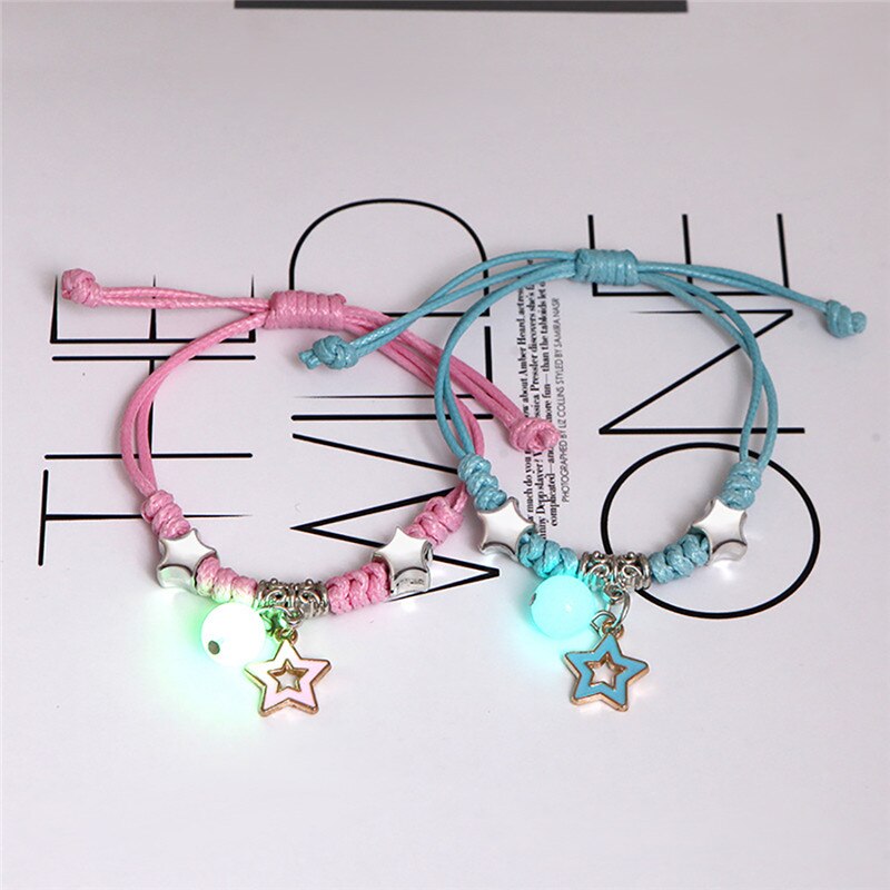 Luminous Moon Star Bracelet Set