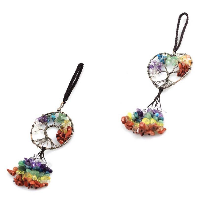 Healing Crystal Tree Of Life Car Ornament