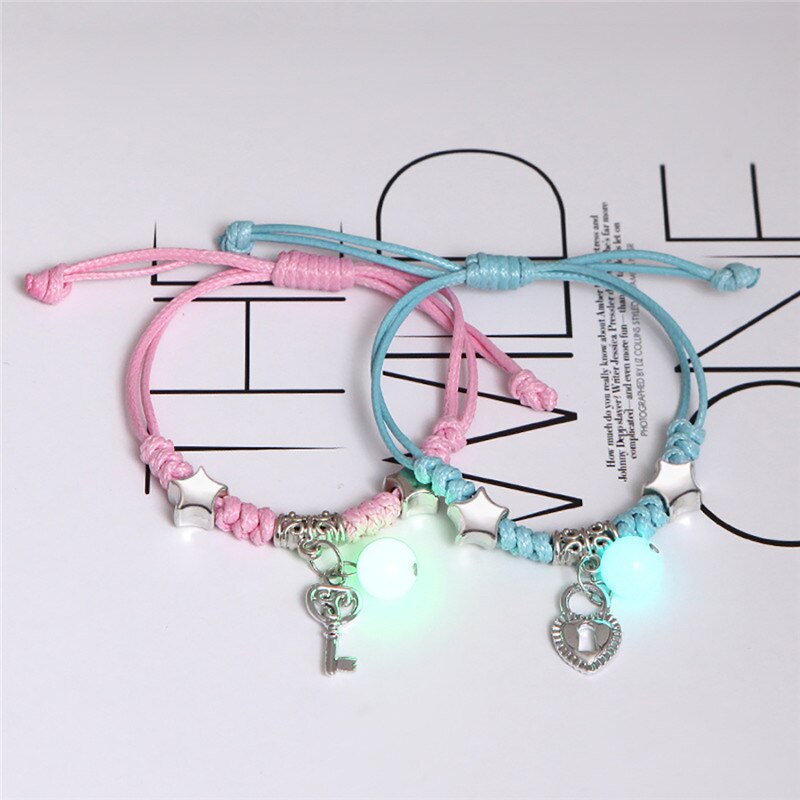 Luminous Moon Star Bracelet Set