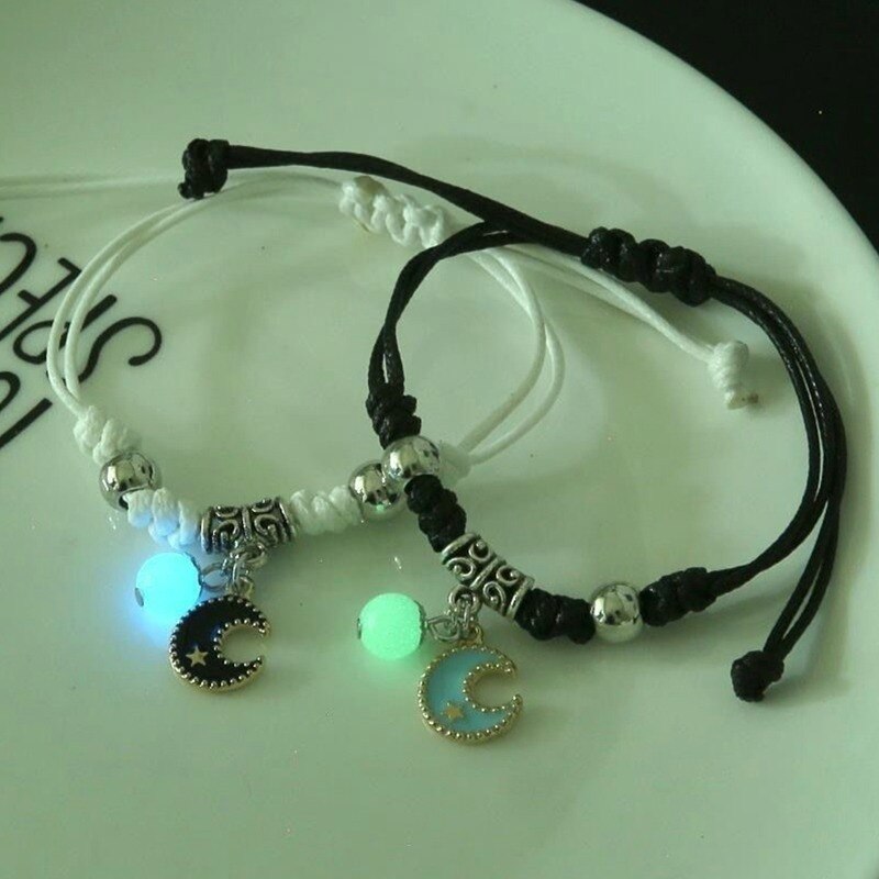 Luminous Moon Star Bracelet Set