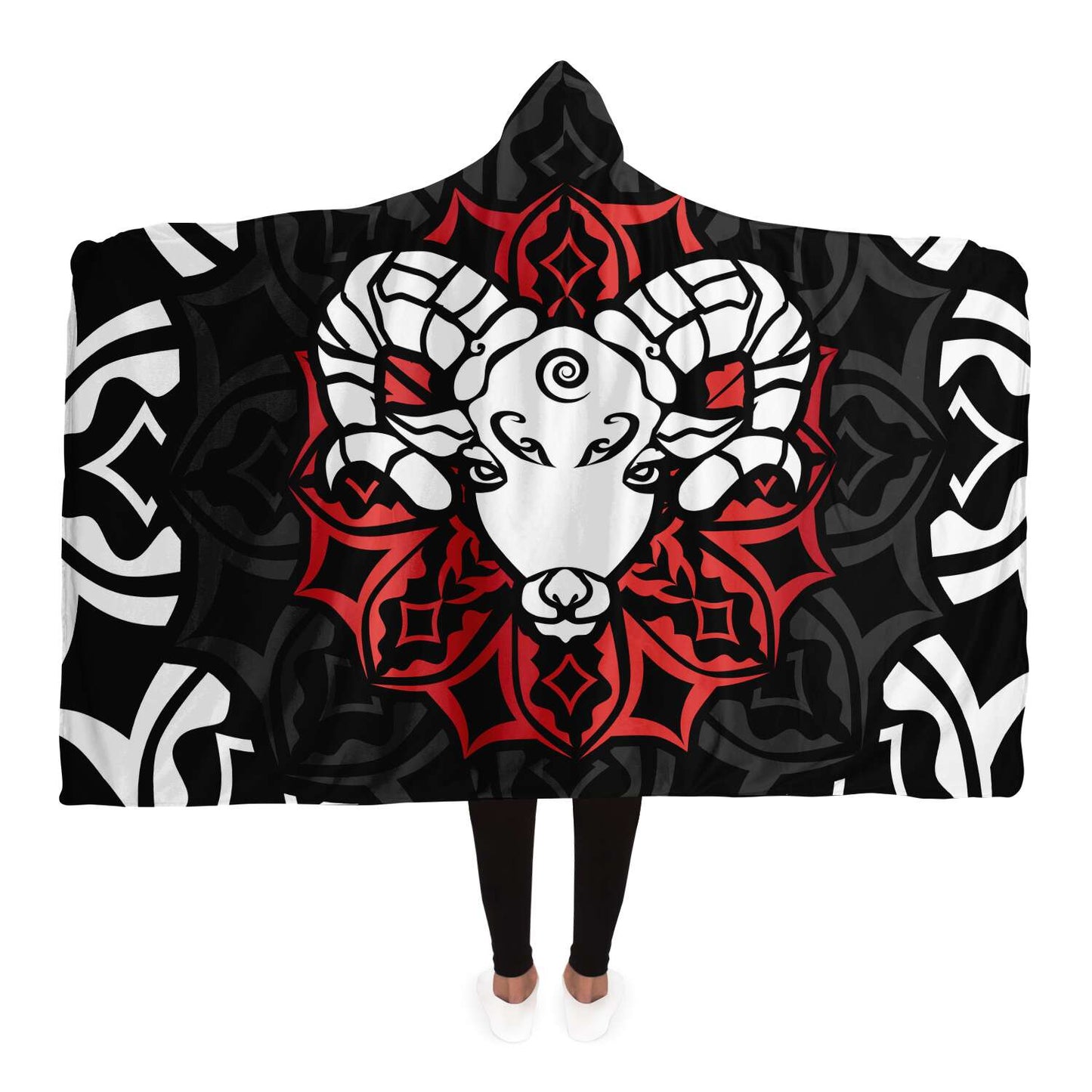 Aries Zodiac Sign Hooded Security Blanket - Premium Sherpa